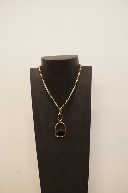 Garde-robe - Halsketting - Zwart-goud