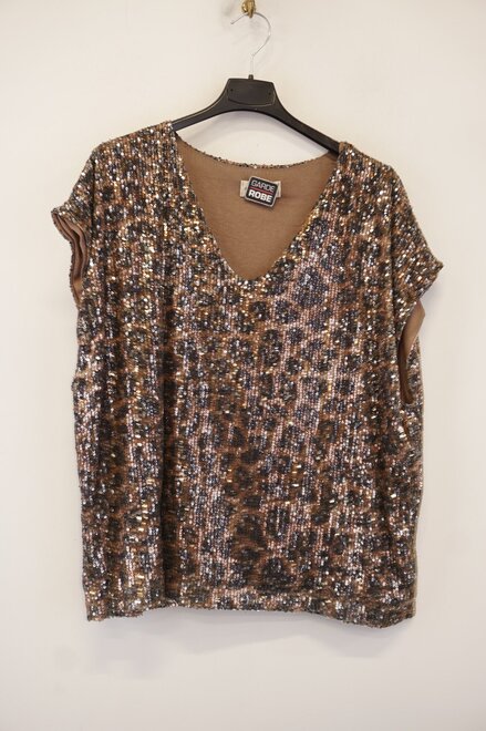 Garde-robe - Blouse - Zwart-beige