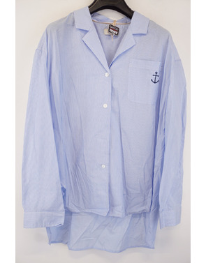 Garde-robe - Blouse - Wit-blauw