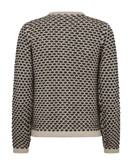 Free/quent - Gilet - Ecru-zwart