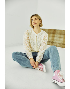 Free/quent - Gilet - Ecru