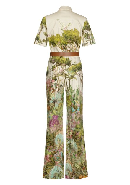 Caroline Biss - Jumpsuit - Groen-ecru