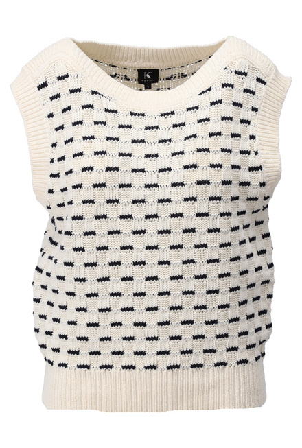 K-design - Pull - Beige-oranje