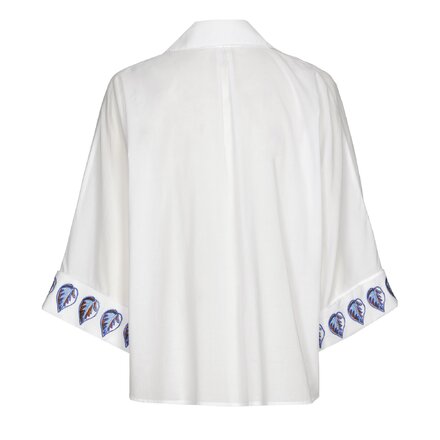 Caroline Biss - Blouse - Wit-blauw