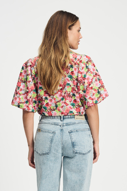 Pom Amsterdam - Blouse - Groen-roze