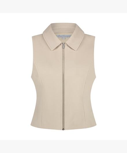 Red Button - VEST - Ecru