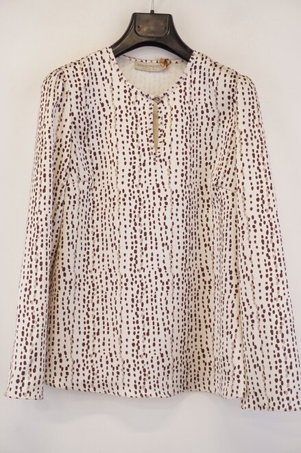 Rinascimento - Blouse - Bruin-ecru