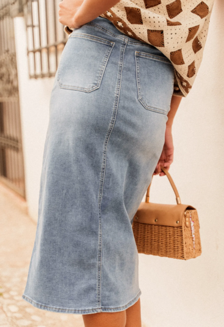 Garde-robe - Halflange Rok - Jeans