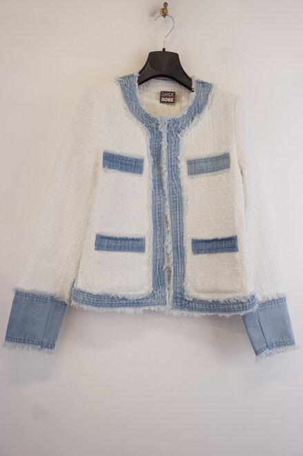 Garde-robe - VEST - Ecru-blauw