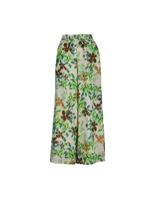 Amelie &amp; Amelie - Lange Broek - Groen-ecru