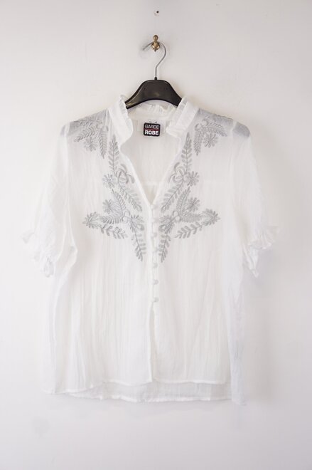 Garde-robe - Blouse - Ecru-zilver