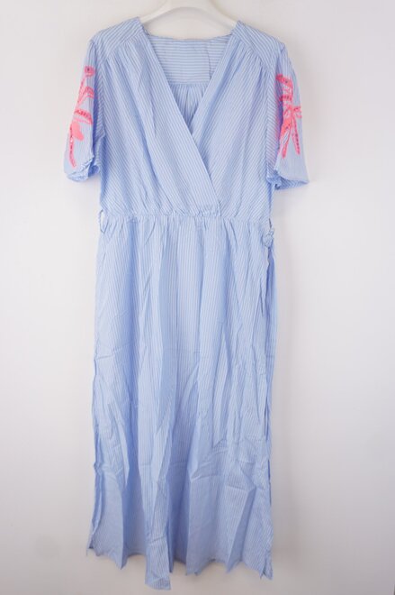 Garde-robe - Lang kleed - Blauw-roze