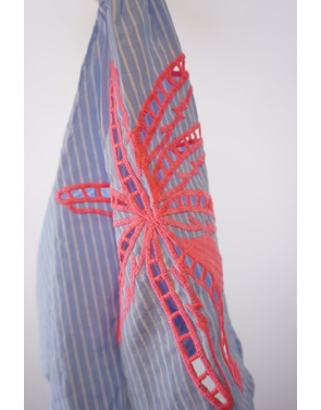 Garde-robe - Lang kleed - Blauw-roze