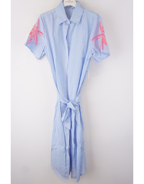 Garde-robe - Lang kleed - Blauw-roze