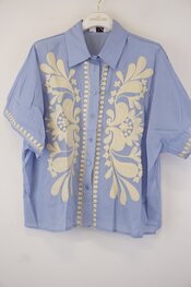 Garde-robe - Blouse - Blauw-beige