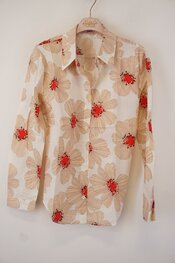 Garde-robe - Blouse - Beige-rood
