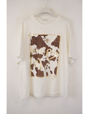 Garde-robe - T-shirt - Wit-bruin