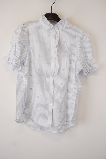 Garde-robe - Top - Wit-blauw