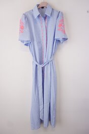 Garde-robe - Lang kleed - Blauw-roze