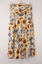 Garde-robe - Halflange Rok - Zwart-geel