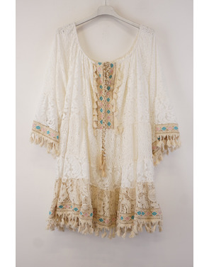 Garde-robe - Kort Kleedje - Munt-roze
