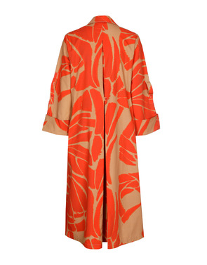 Xandres - Lang kleed - Beige-rood