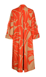 Xandres - Lang kleed - Beige-rood