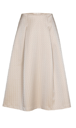 Xandres - Halflange Rok - Beige