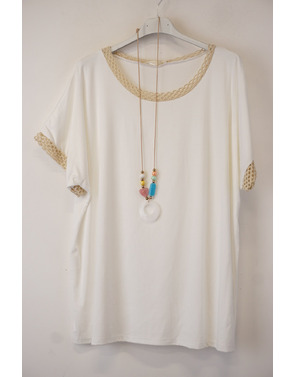 Garde-robe - T-shirt - Goud-wit