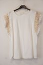 Garde-robe - T-shirt - Beige-wit