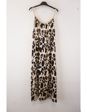 Garde-robe - Lang kleed - Zwart-beige