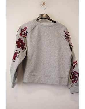 Senso - Pull - Grijs-rood