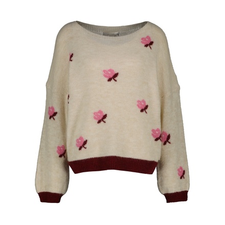 Amelie &amp; Amelie - Pull - Ecru-roze
