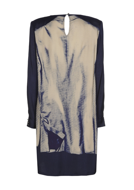 Caroline Biss - Halflang Kleedje - Blauw-beige