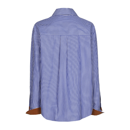 Caroline Biss - Blouse - Wit-blauw