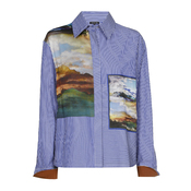 Caroline Biss - Blouse - Wit-blauw