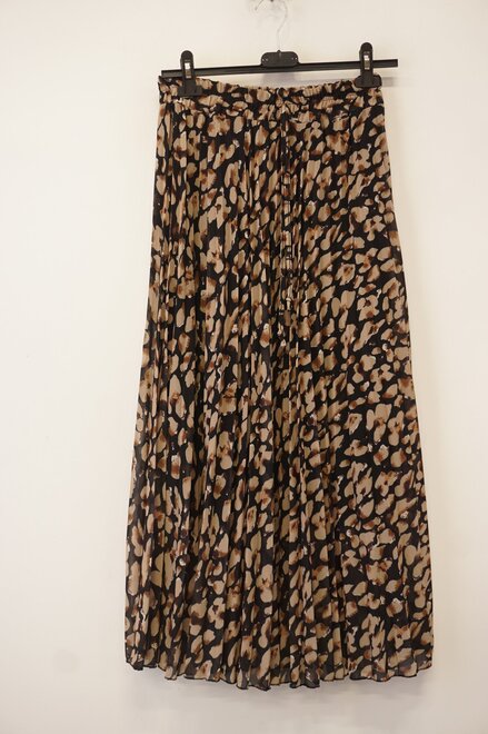 Amelie &amp; Amelie - Lange Rok - Zwart-beige