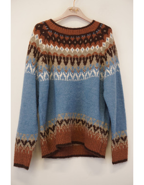 Garde-robe - Pull - Blauw-beige