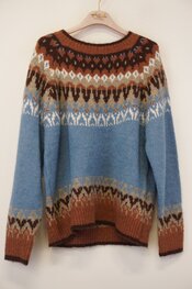 Garde-robe - Pull - Blauw-beige
