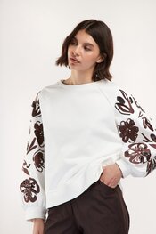 Senso - Pull - Bruin-ecru