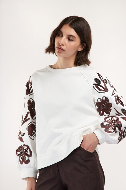 Senso - Pull - Bruin-ecru