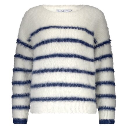 Red Button - Pull - Ecru-blauw