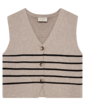 Free/quent - Gilet - Zwart-beige
