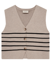 Free/quent - Gilet - Zwart-beige