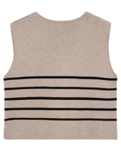 Free/quent - Gilet - Zwart-beige