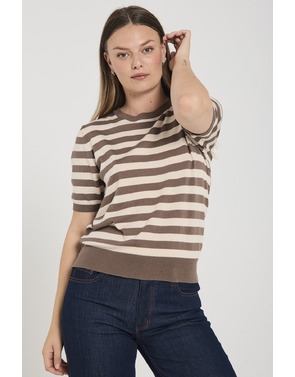 Free/quent - Pull - Beige-bruin