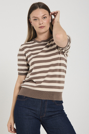 Free/quent - Pull - Beige-bruin