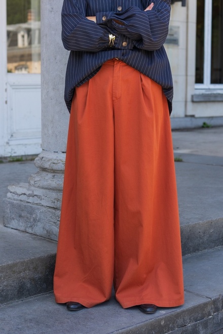 Garde-robe - Lange Broek - Donker oranje