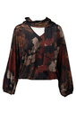 K-design - Blouse - Bruin-bordeaux