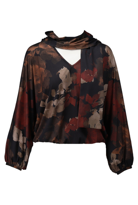 K-design - Blouse - Bruin-bordeaux